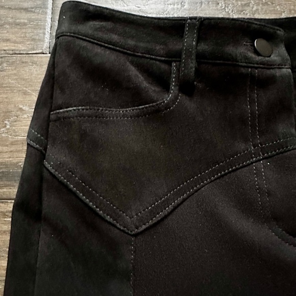 TWP Insane Stretch Suede Skinny Flare Leather & Ponte Pant Sz 2 NEW $2,200+ - Picture 3 of 4